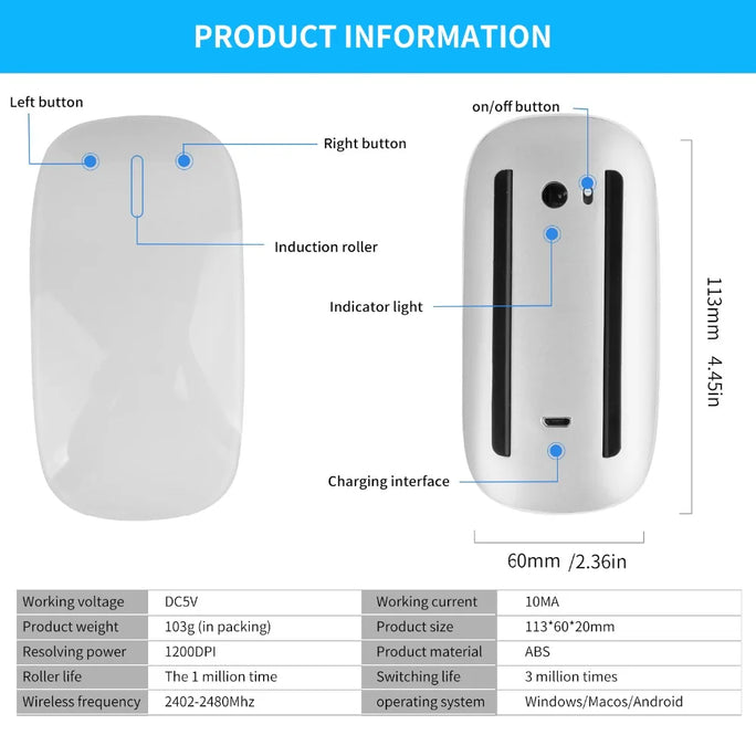 Silent Rechargeable Wireless Mouse